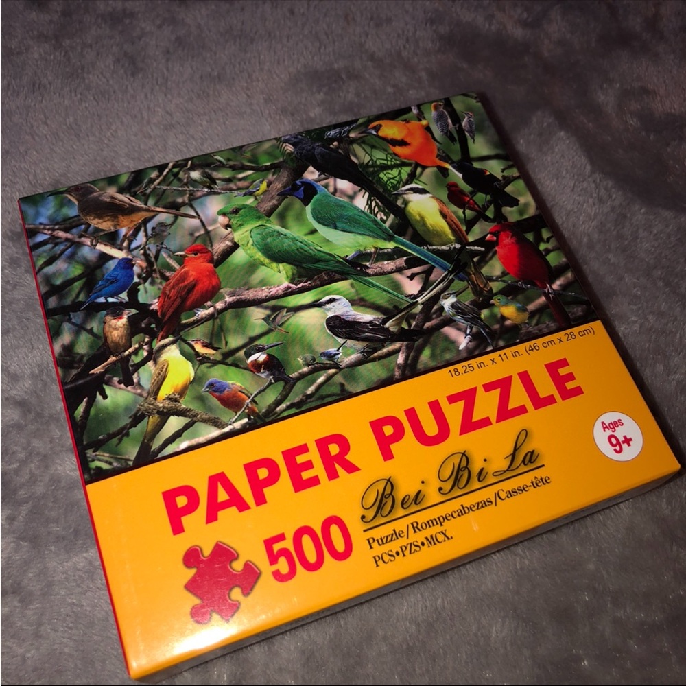 Bei Bi La 500 Piece Paper Puzzle/ Colorful Birds, Parrots